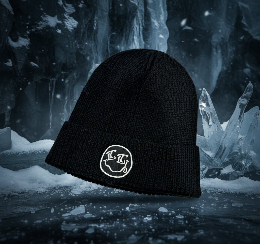 Dual-Patch Knit Beanie